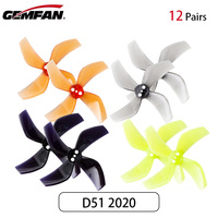 12Pairs Gemfan D51 2020 Propeller 4-Blade PC Propeller with 1.5mm Mounting Hole For RC FPV Racing Freestyle Cinewhoop Tinywhoop