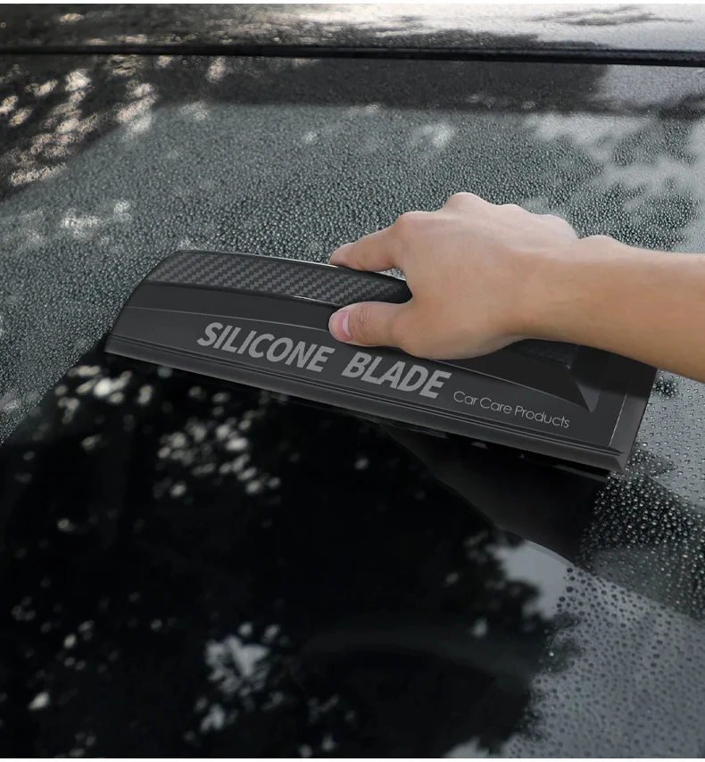 Rodo prático de silicone macio sem arranhões, Ferramentas do envoltório do carro, Limpador de janela de água, Lâmina de secagem