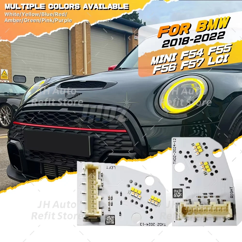 

Yellow LED Angel Eyes DRL Boards For BMW MINI Cooper F54 F55 F56 F57 LCI Daytime Running Light Turn Signal Module Blue Red