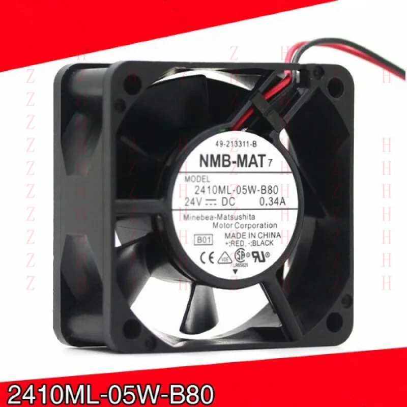 

XXZ для NMB 2410ML-05W-B80 6025 24 В 0,34 А 2P инвертор большого объема воздуха с двойным шариковым вентилятором