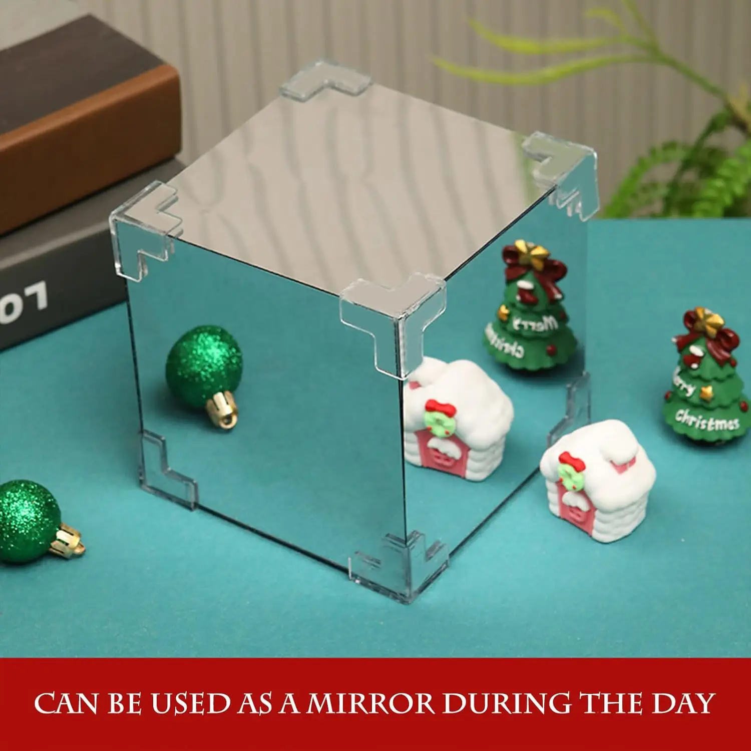 Christmas Night Light Mirror and LED Cube Lamp 3D Santa Claus Snowman Tree Christmas Lights DIY Christmas Decorations