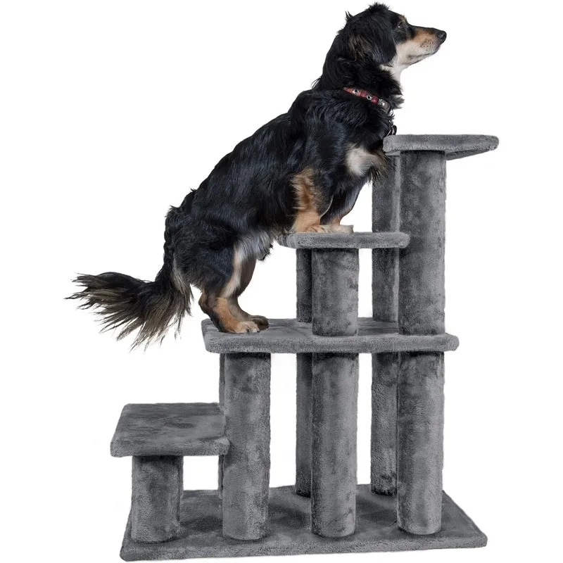 

Steady Paws Multi-Step Pet Stairs for High Beds & Sofas - Gray, 3-Step