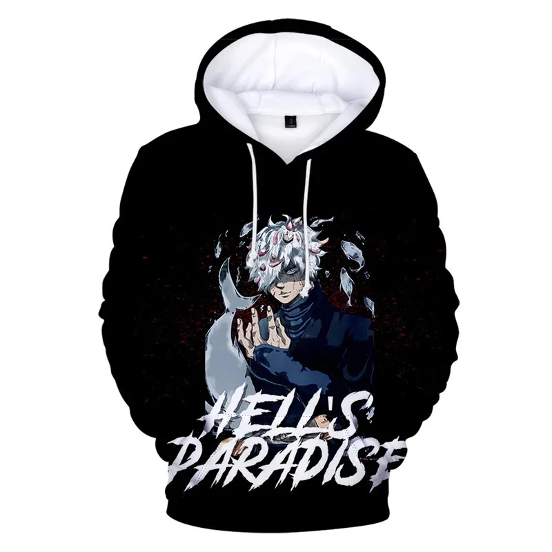 2025 yiyi2025yiyiJapan Anime Hell's Paradise Jigokuraku Sudadera con capucha 3D de manga larga para mujer y hombre sudadera Harajuku Streetwear Casual St