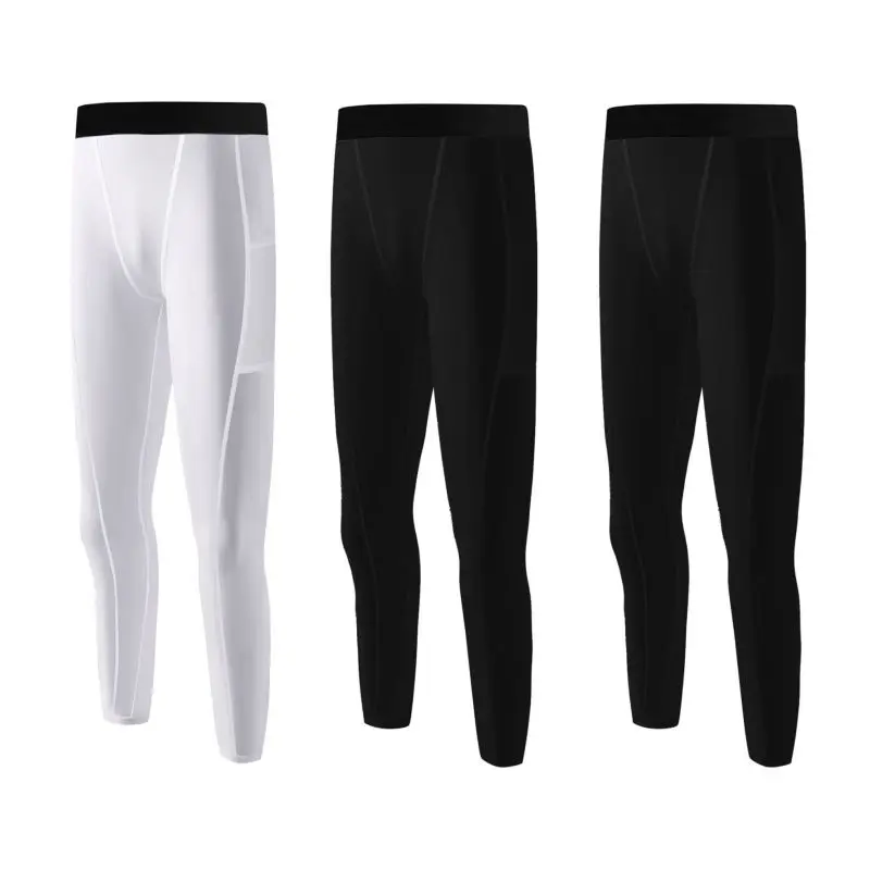 Children Boys Compression Leggings Kids Running Tights Pants Teen Compression Pants Base Layer Exercise Fitness Sports Trousers