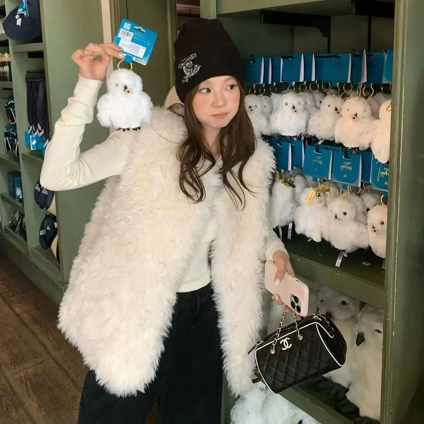 New Luxury Plush Faux Fox Fur Vest For Women Daughter Style Versatile 3D Crisp Atmosphere Fall Winter Warm Outerwear