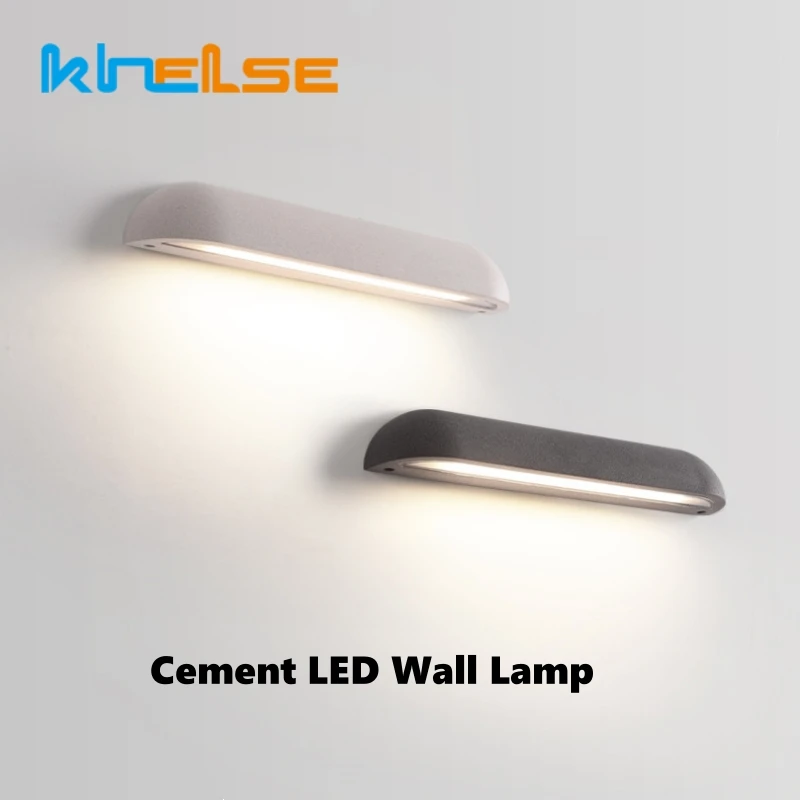 

Minimalist Arc-shaped LED Wall Lamp Outdoor Waterproof Garden Porch Cement Light Terrazzo Decoration Sconce Lighting Fixtures