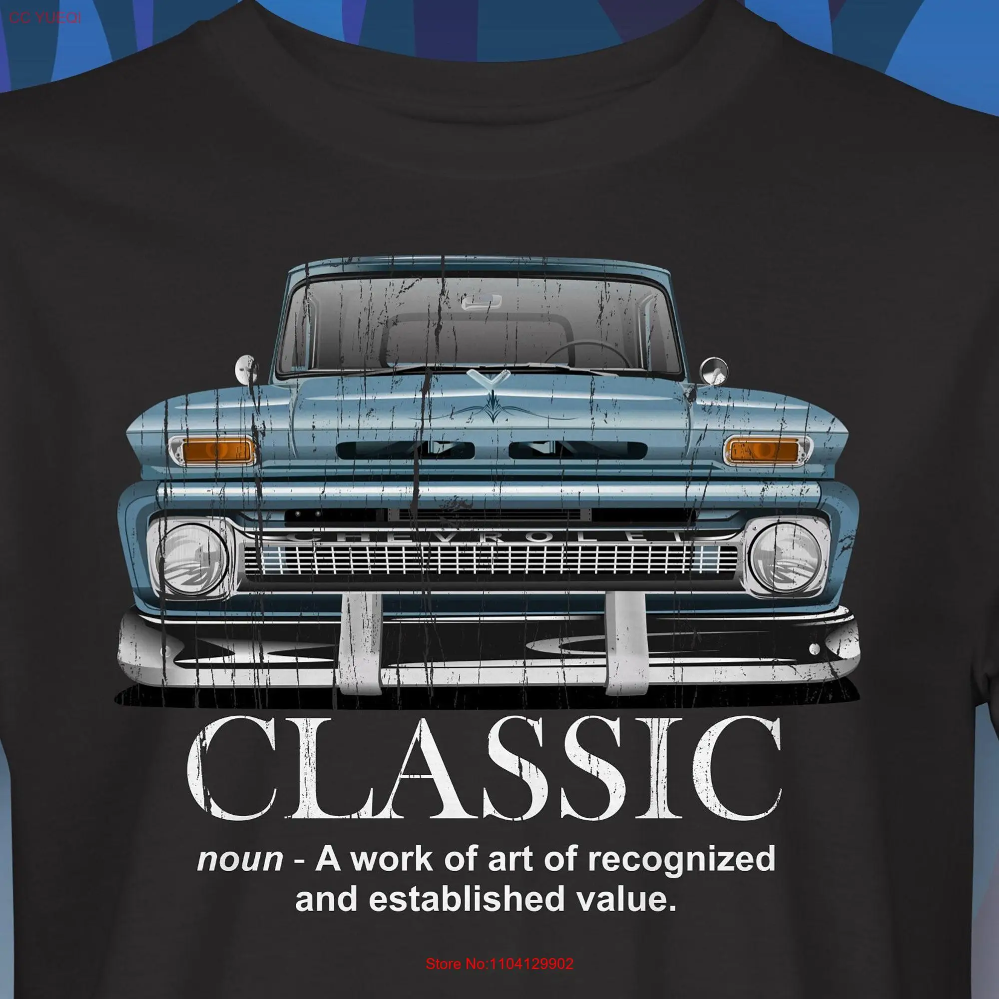 Distressed Classic Defined 1966 C10 Apache T Shirt RM0302 long or short sleeves