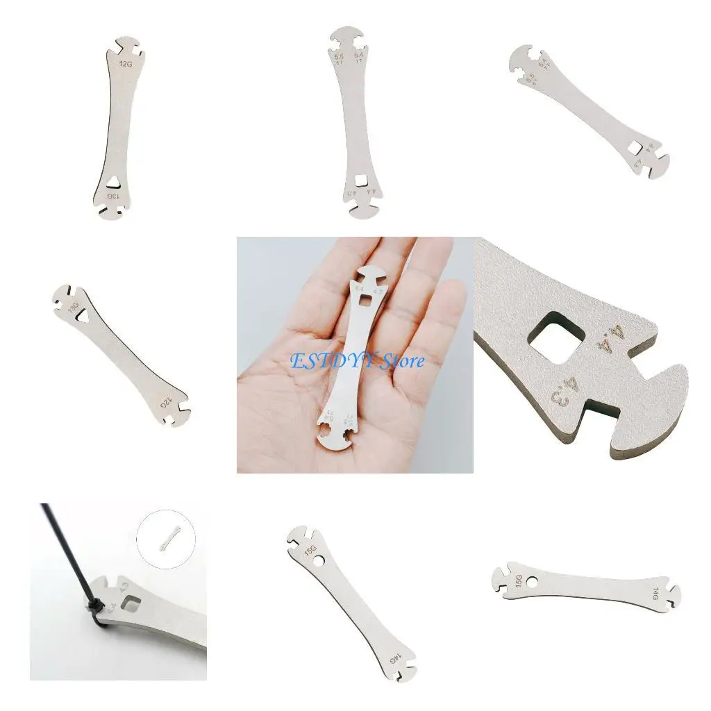 

G6DE Stainless steels Bike Spoke Wrench Spoke Nipples Remover Cycling Spanners