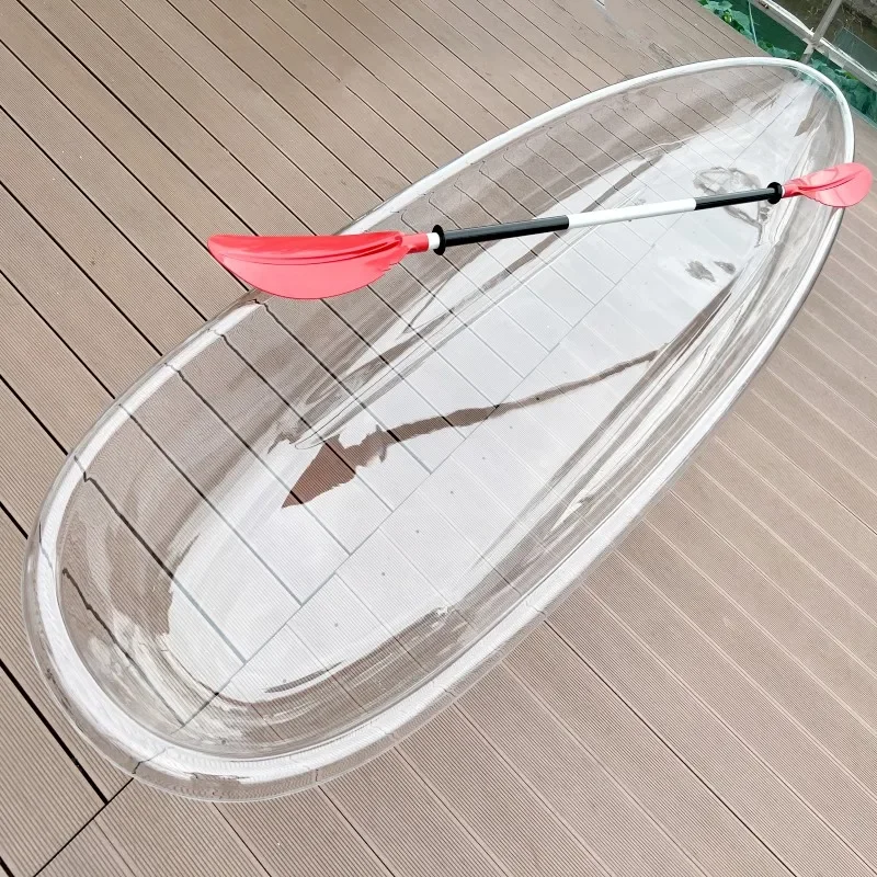 

CHKJ One Person Seat Internet Celebrity Single Boat Play Lake Drifting Seaside Rowboat PC Transparent Shell Transparent