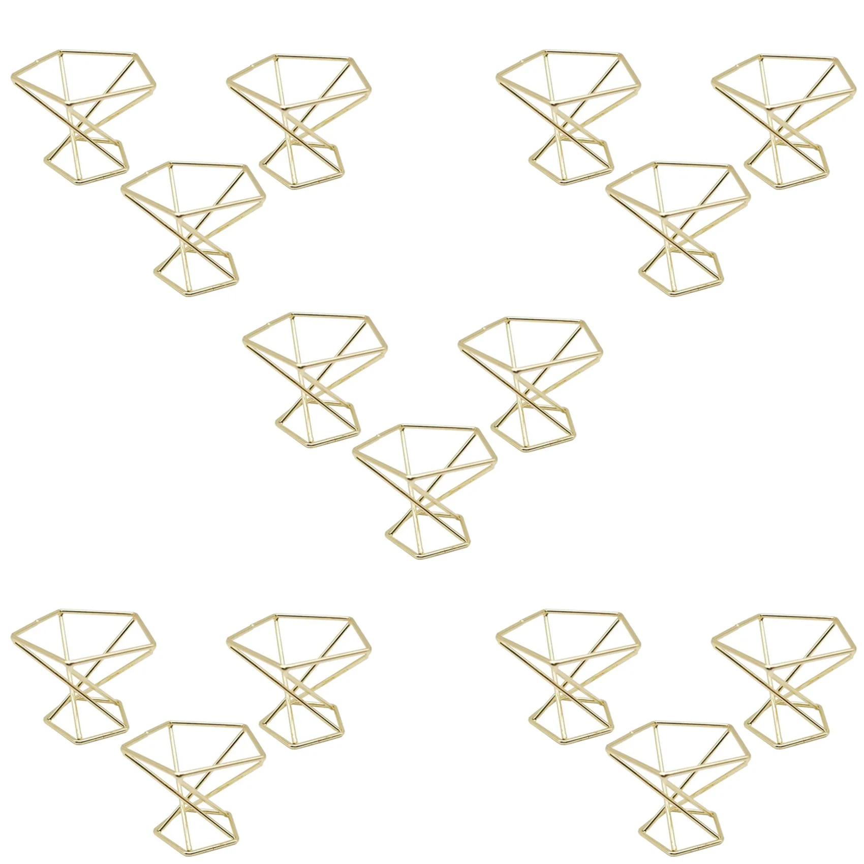 AT53 15 Pcs Geometric Air Plant Holder Airplants Rack Metal Plants Stand Planter Shelves Himmeli Decor Tillandsia Containers