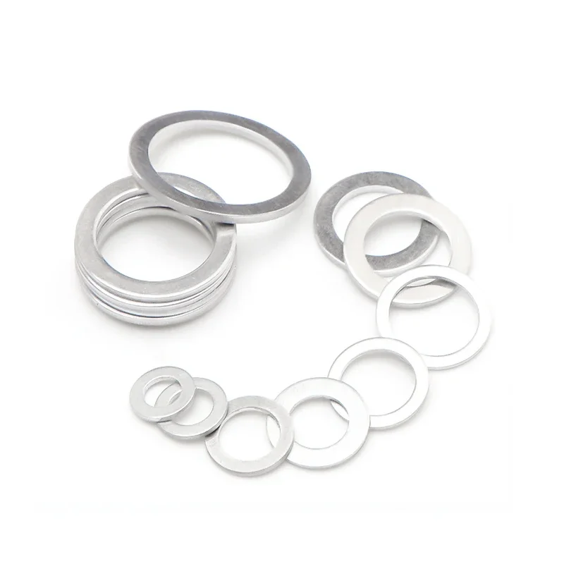 Aluminium-Unterlegscheiben, Flachdichtungsringe, Dichtungsringe, einfache Distanzscheiben, Befestigungselemente M5 M6 M8 M10 M12 M14 M16 M18 M20 M22 M24 M26 20/100 Stück – Detail 3