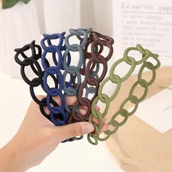 New Fashion All-match Acrylic Sweet Flower Headband Hairbands for Women Girl Clamp Hair Accessorie Headwear Wholesale