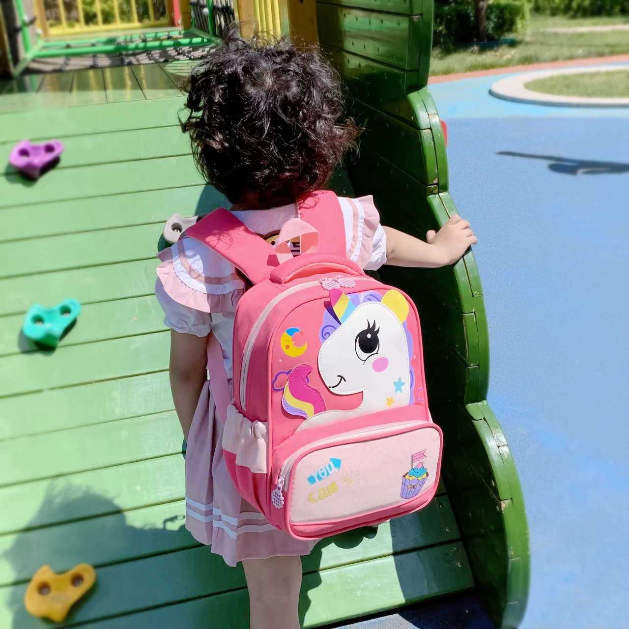 حقيبة ظهر مدرسية أساسية للبنات ، حقيبة مدرسية كارتون يونيكورن ، حقائب كتب للبنات ، بيع بالجملة ، الصف 1-3-6