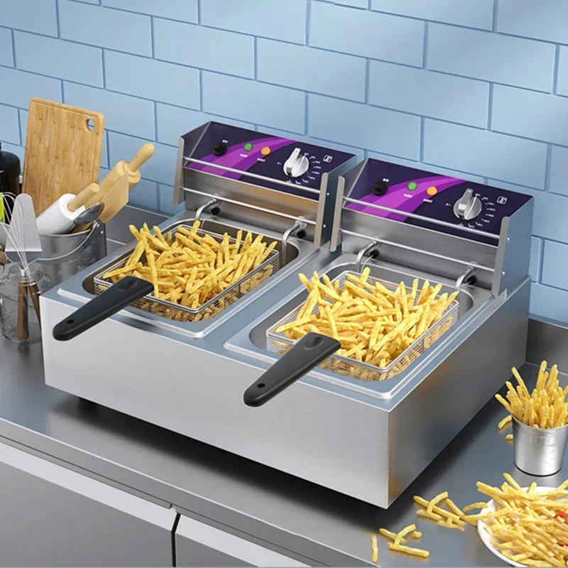 YYHC-Commercial 2500w Restaurant Double electric Deep fryer  Fries Deep fryer  Restaurant