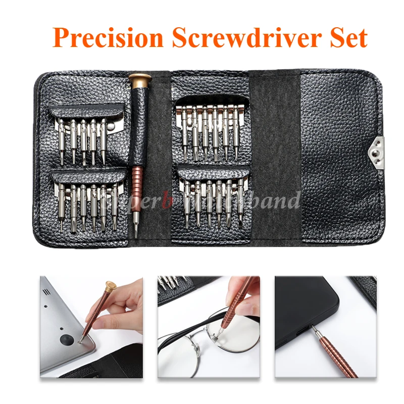 Mini-Präzisions-Schraubendreher-Set, 25-in-1, elektronischer Torx-Schraubendreher, Öffnungs-Reparatur-Werkzeug-Set für Handy, Kamera, Uhr, Tablet, PC