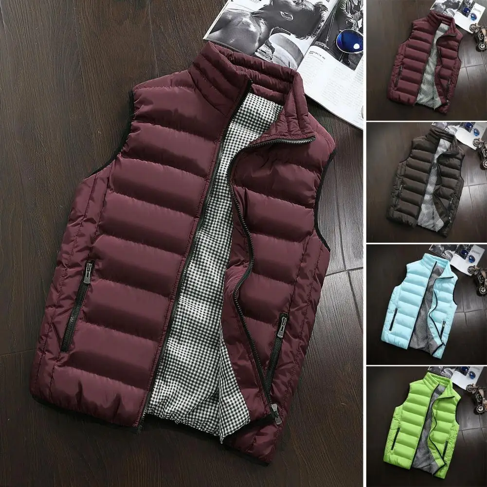 Men Autumn Winter Coat Padded Cotton Vest Warm Hooded Thick Vest Tops Jacket Jaqueta Masculina Men's Winter Coats Men's Clothing