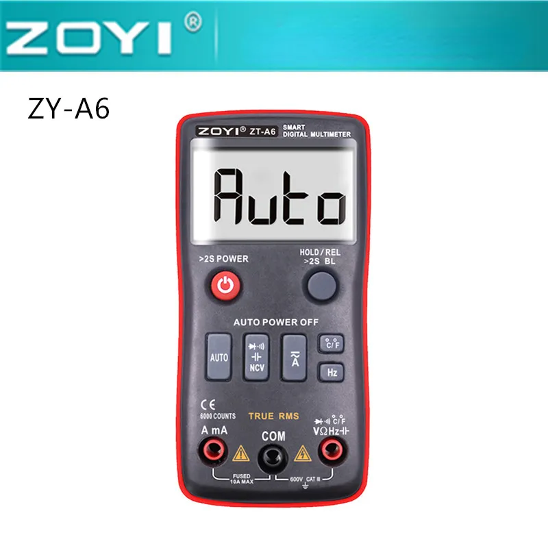 ZOYI ZT-A6 Digital Multimeter Professional Voltmeter AC DC Voltage Current Resistance Tester Multimeter Temperature NCV Meter