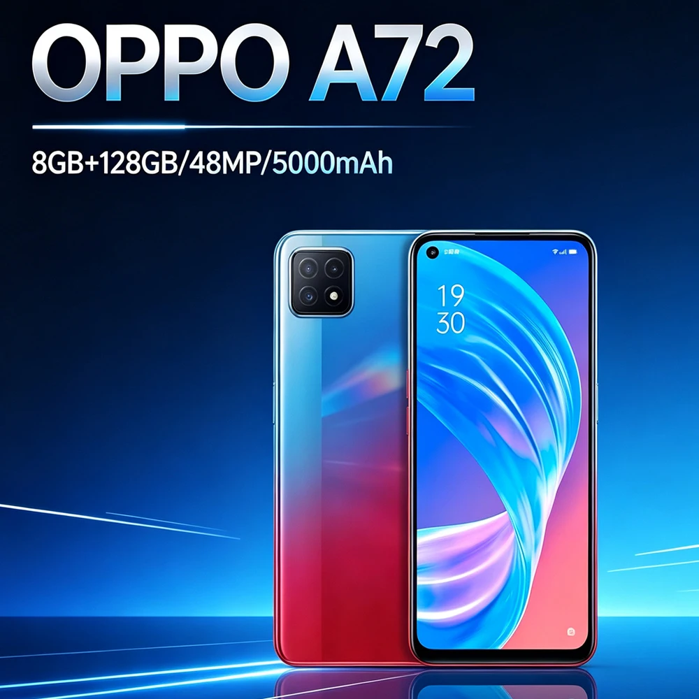 OPPO A72 overseas version of the fashion smart phone 6.5-inch FHD ultra-clear large screen 48 million four-camera 5000mAh -GH2