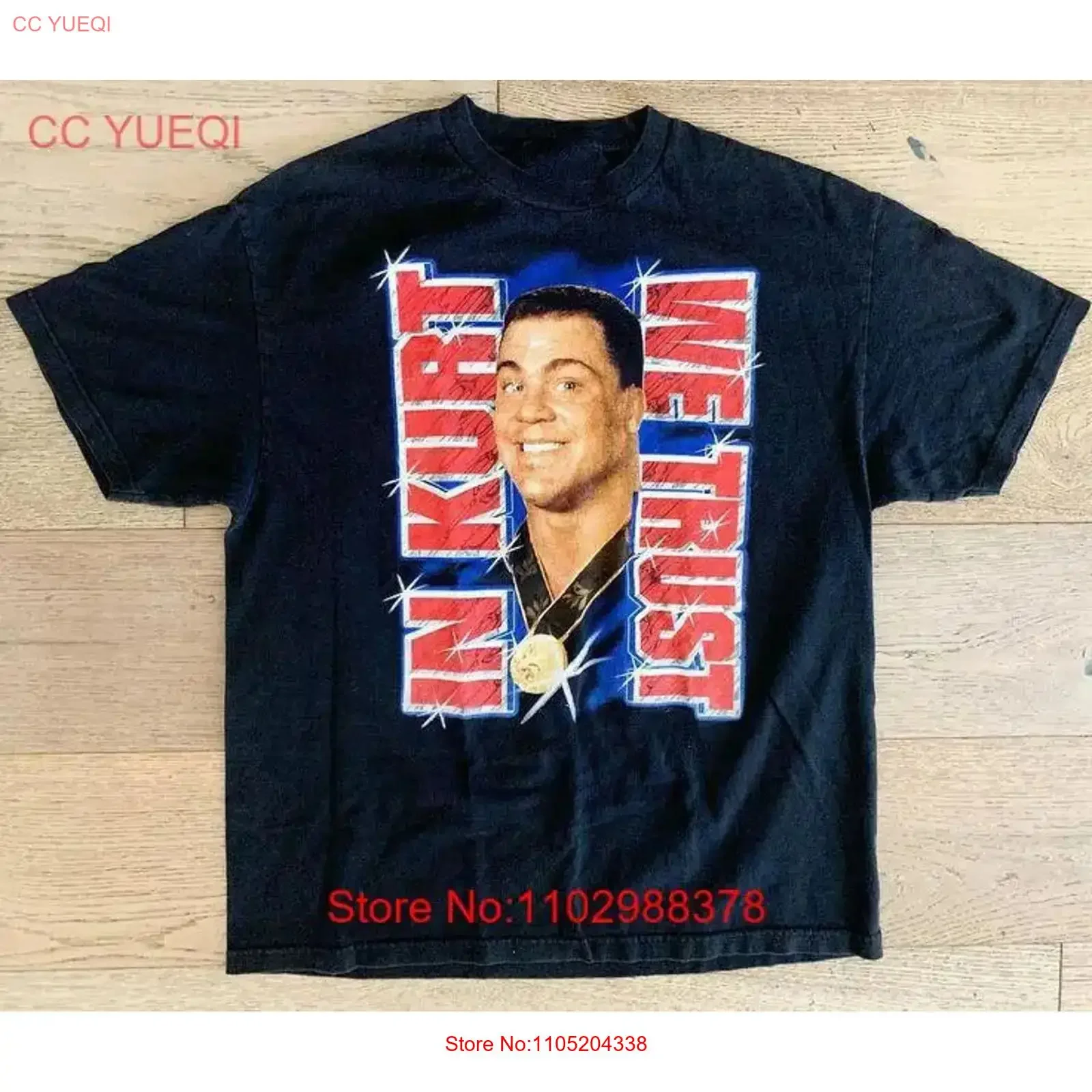 

Kurt Angle Wrestler Black Color 100 Cotton Size To 5XL T Shirt BH003 vintage Washed graphic Top For Everyday Wear Stretched