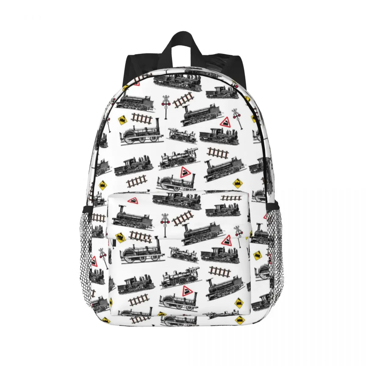 

Vintage Retro Steam Engine Track Backpack Hot Sale Daypack Boys Girls BookBag Shoulder Bags for Men Women Children School Bag