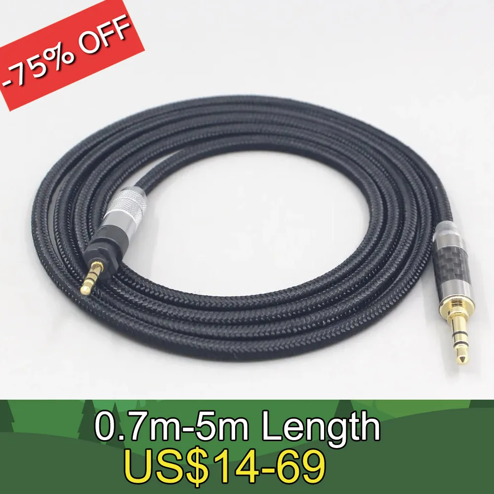 6.5mm XLR 4.4mm Super Soft Headphone Nylon OFC Cable For Shure SRH840 SRH940 SRH440 SRH750DJ Philips SHP9000 SHP8900 LN007541