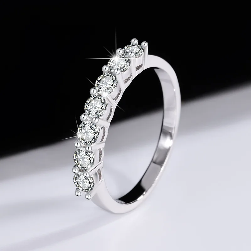 JH 5.7CT مويسانيتي 925 خاتم فضة للنساء D اللون الساطع مويسانيتي الأحجار الكريمة خاتم الخطوبة غرامة مجوهرات مختبر الماس