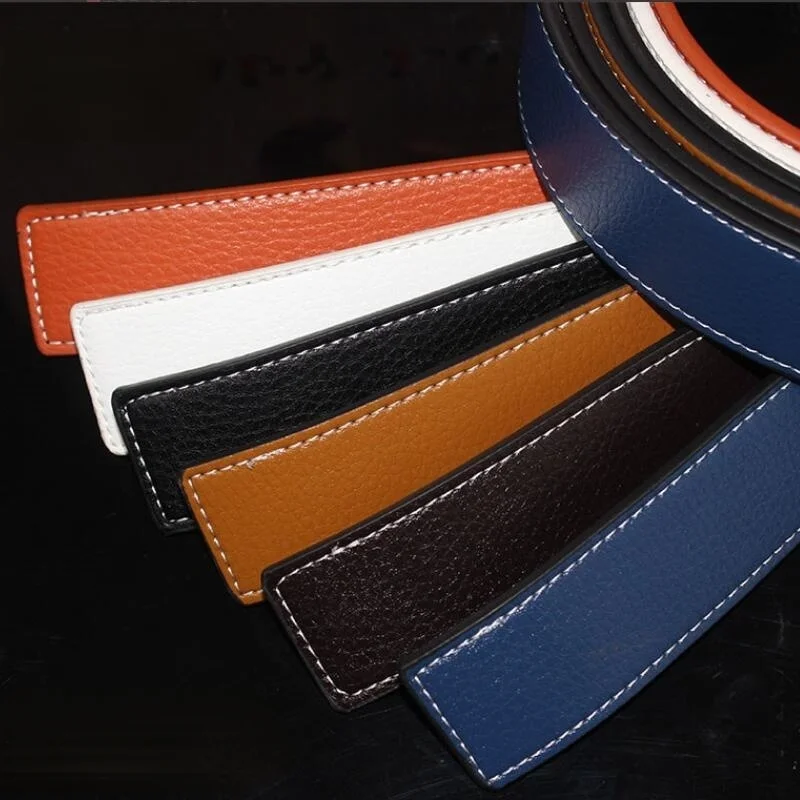 New Luxury Brand Belts for Men High Quality Pin Buckle Male Strap Genuine Leather Waistband Ceinture Men's No Buckle 3.3cm Belt