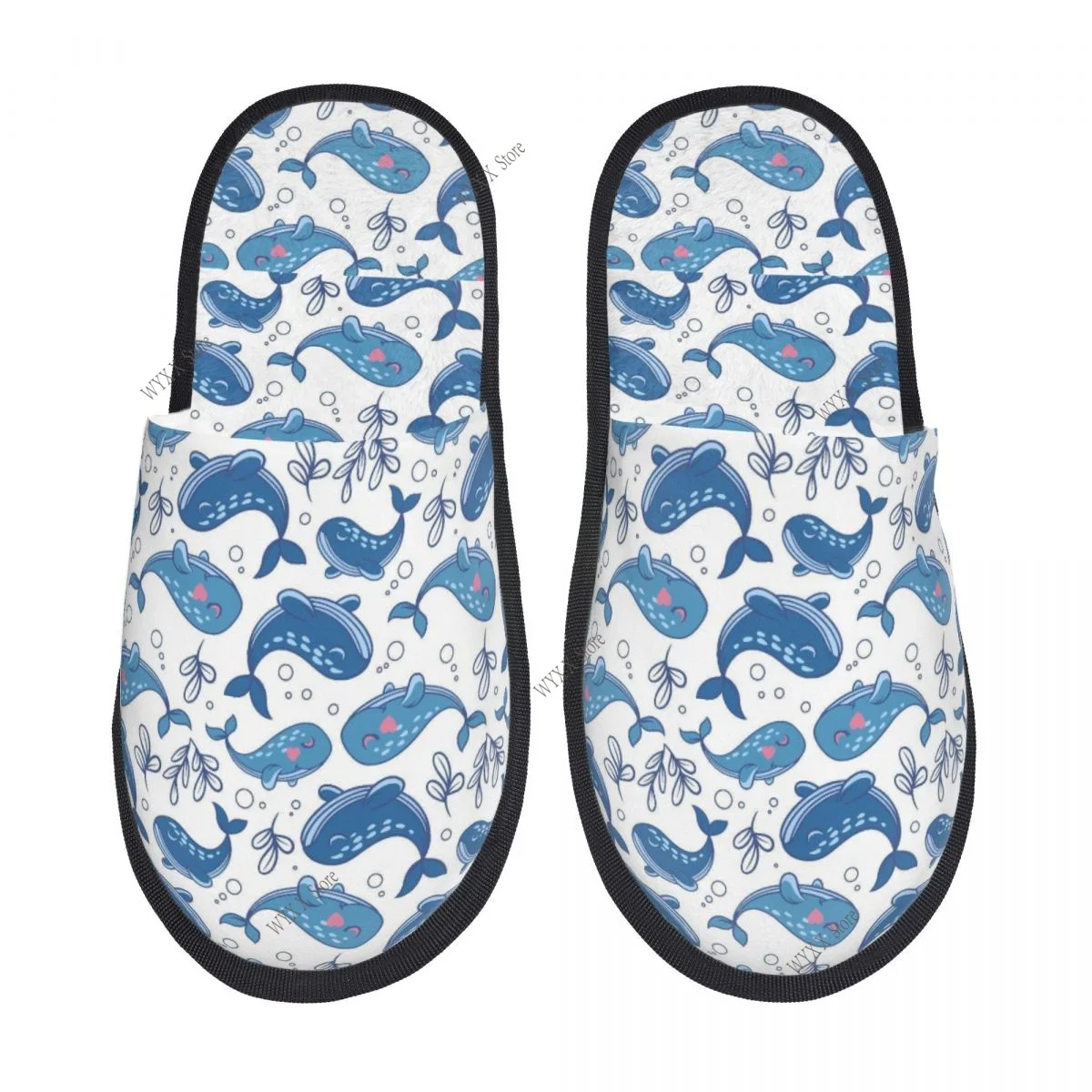 شباشب دولفين هوم شتوية دافئة من القطيفة لفصل الشتاء الناعم #3