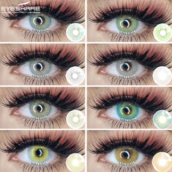 EYESHARE 1pair Color Contact Lenses Aurora Series Colorful Natural Colored Contacts for Eyes Cosmetic Makeup Yearly Contact lens
