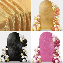 Sequin Arched Background Cloth Cover Wedding Glitter Birthday Baby Shower Photography Backgrounds Custom Event Party Decorations