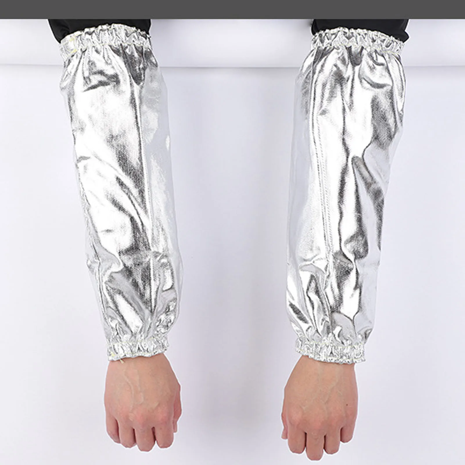 ZK30 1 Pair Arm Oversleeves Insulated High Temperature Resistant Aluminum Foil Flame Retardant Welding Protective Covers