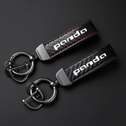 For Fiat Panda 169 2 Cross 4x4 Car PU Leather Keychain Accessories Auto Fashion Keychains High Quality Car Key Strap keyring