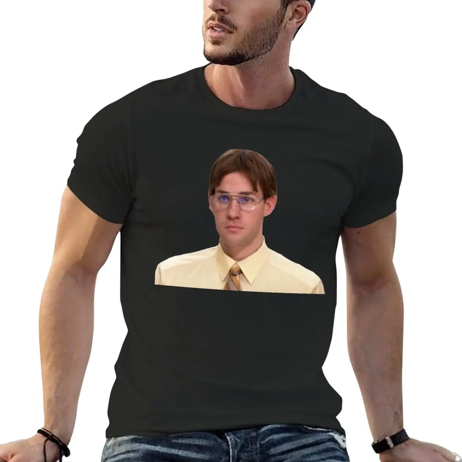 

Jim Halpert As Dwight Sticker T-Shirt custom t shirt anime figures blanks graphic shirts mens white t shirts