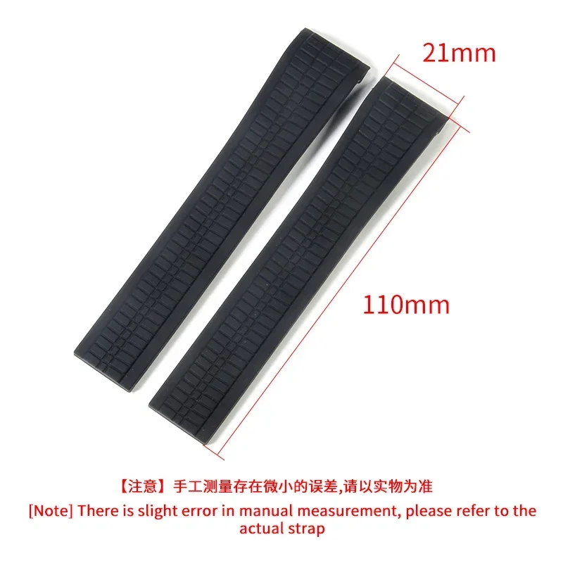 Silicone Watch Strap for Patek Philippe Silicone Watch Strap Men's Grenade 5164 5167 Original Black Sports Rubber Watchband 21mm