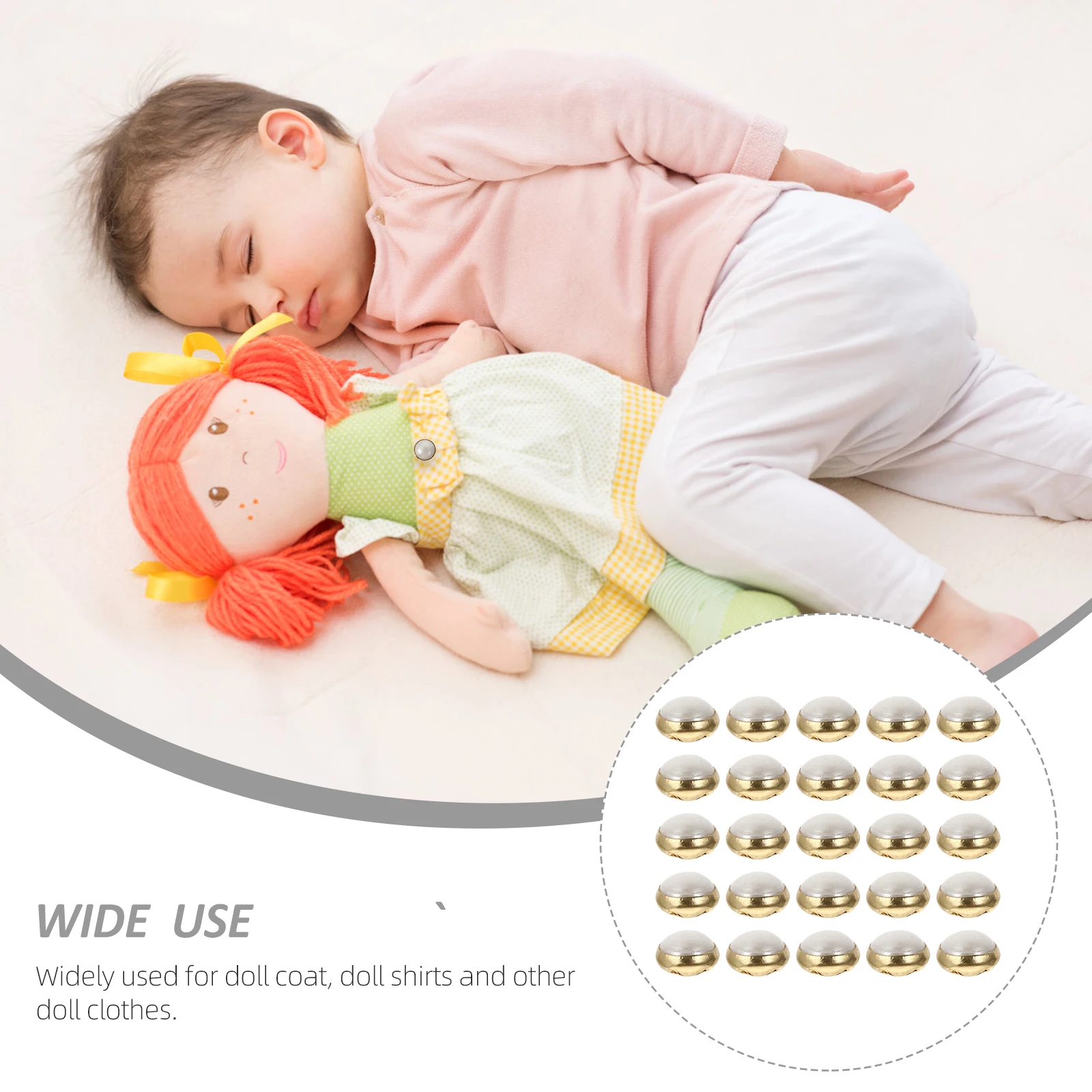 

100 Pcs Pearl Buttons DIY Mini Mother-of-pearl Delicate for Clothes Sweater Sewing Coat