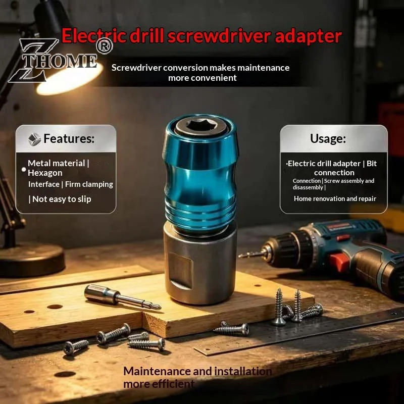 Drill Chuck Adapter M10 Quick Release Converter Electric Wrench Driver Bit Socket Change Tool Home Repair Hardware Accessory