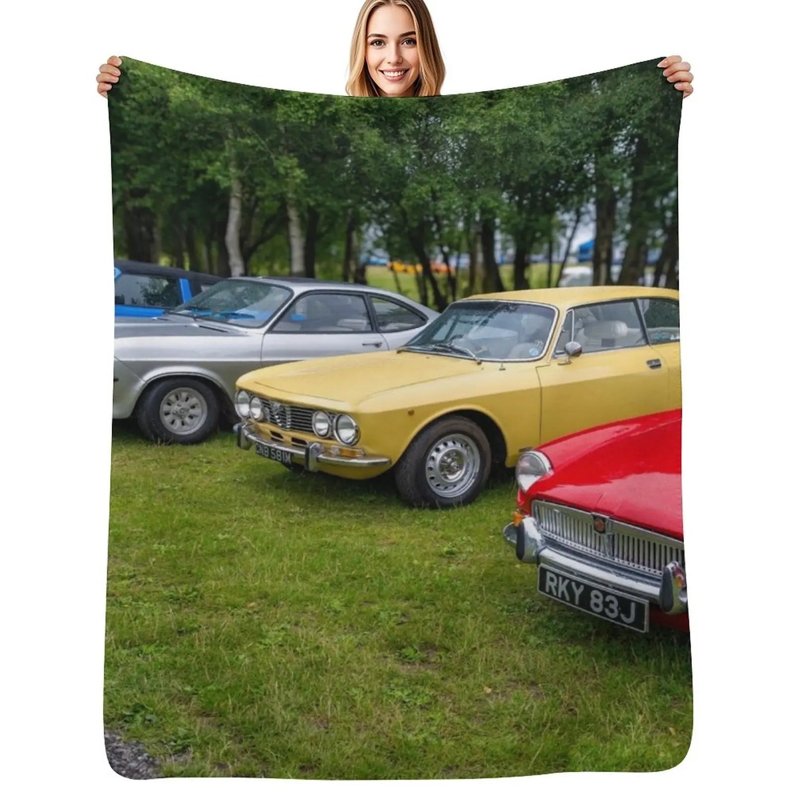 

Classic Cars Throw Blanket Sofa Stuffeds bed plaid Blankets