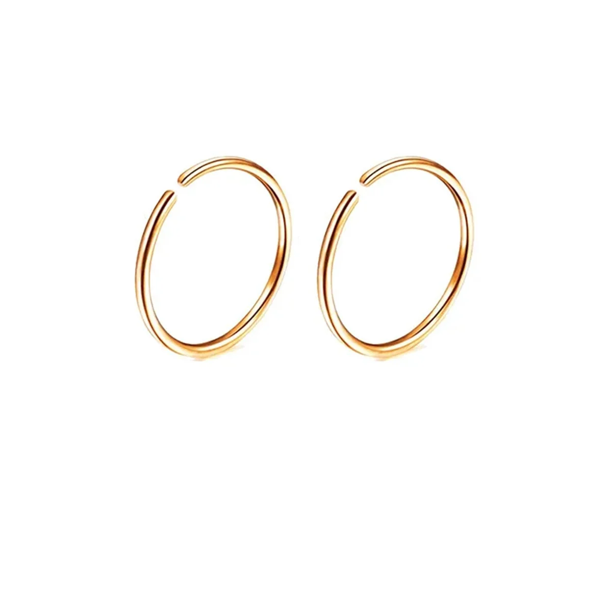 2/3/5Pcs 20G Fashion Stainless Steel Thin Fake Septum Nose Ring,Hoops Labret Fake Lip Ring Cartilage Tragus Helix Earrings