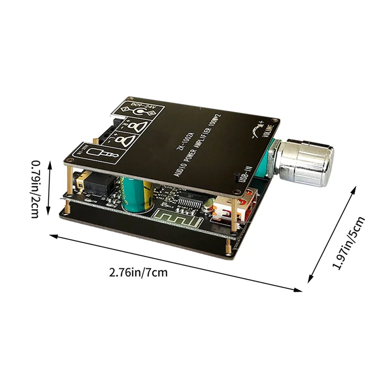 Y14AZK-1002A 5.1 Bluetooth Power Amplifier Board 100W Channel Amplifier Board with Short Circuit Protection for Sound Box