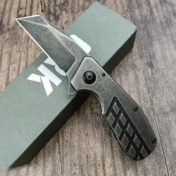 Tactical 4021 Outdoor Small Pocket Folding Knife 8Cr13Mov Stone Washed Chisel Blade 420 Steel Handle Outdoor Hunting EDC Tool