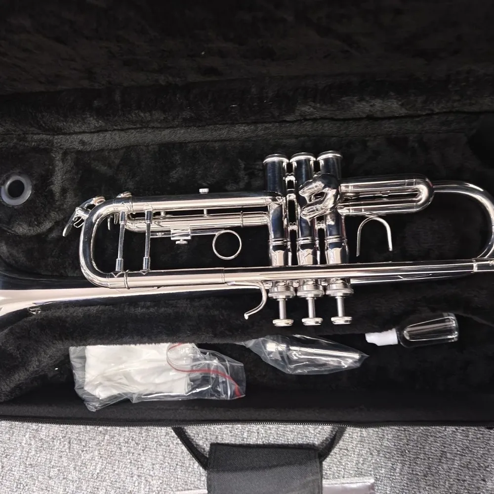 Nuevo Material profesional de cobre dorado para trompeta con revestimiento de plata # 2025 nuevo
