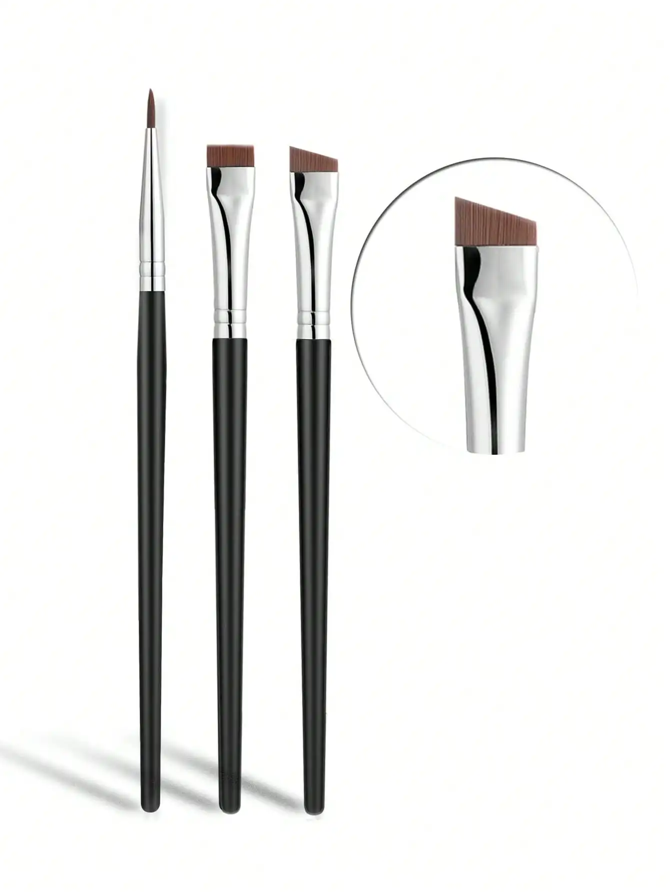 JASSINS Ultra-Feine Präzisions-Eyeliner-Pinsel-Set, Abgewinkelter Eyeliner-Pinsel, Eyeliner-Pinsel mit Feiner Spitze