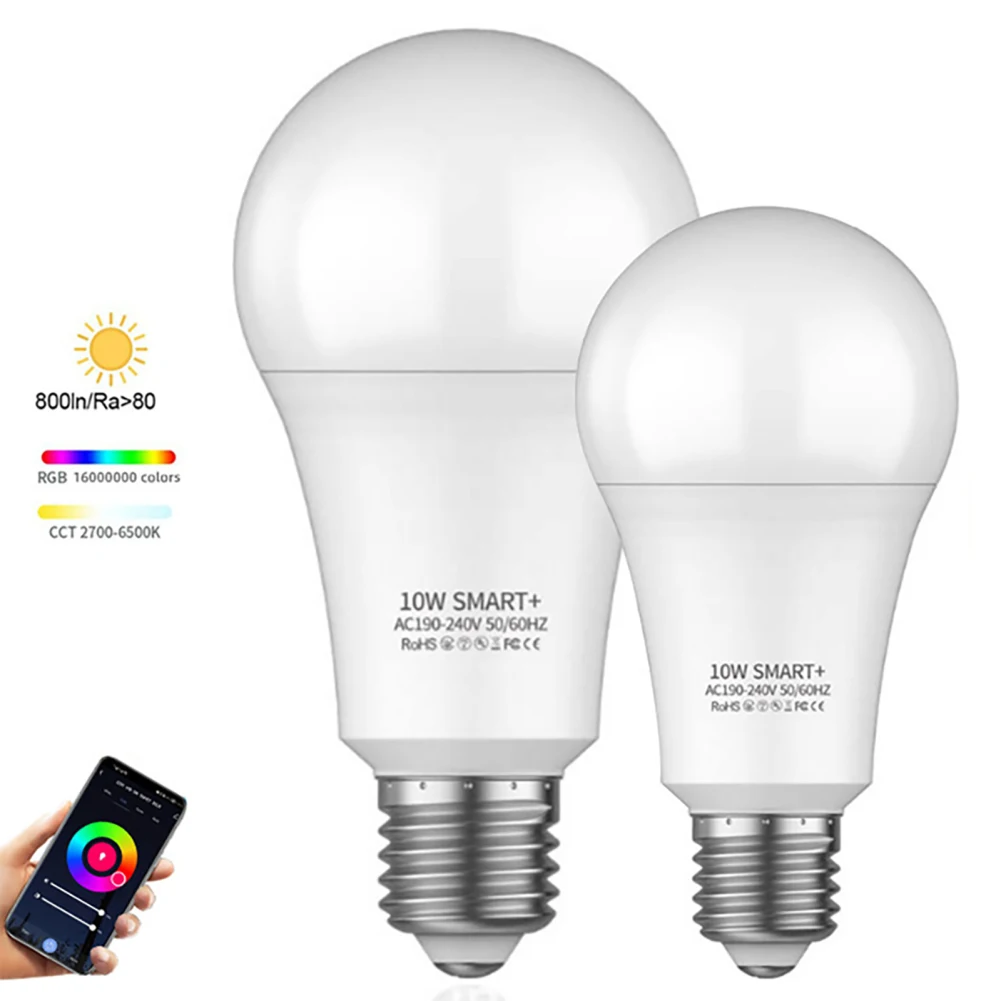 Multi-purpose LED Light Bulb Tuya App & Remote Control High Brightness Lamps Work With Compatible For Alexa Home