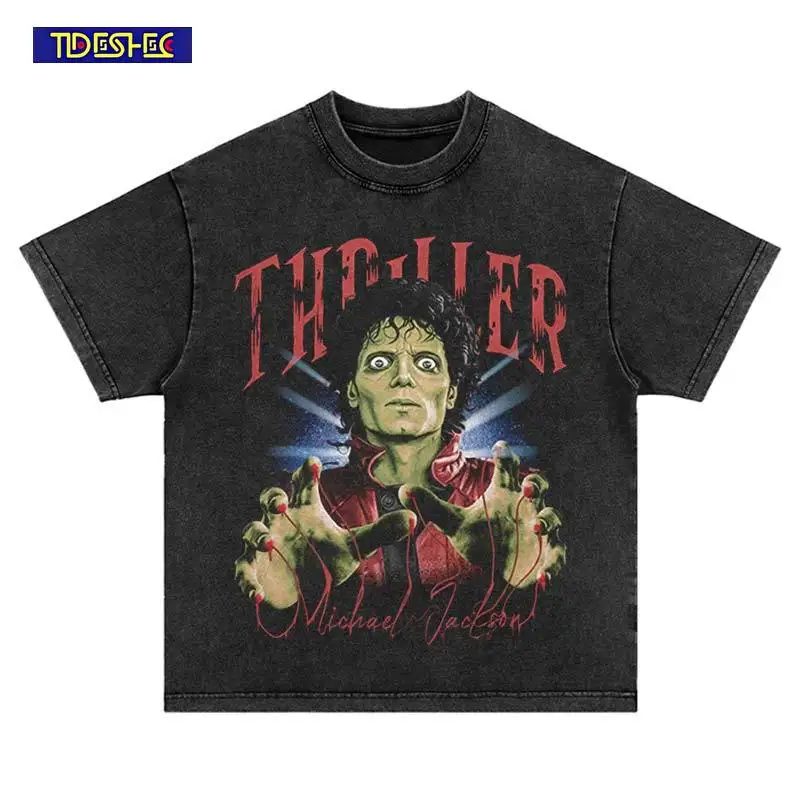 

Хип-хоп негабаритный Harajuku стираная модная красная футболка с буквенным принтом винтажная футболка мужская уличная хлопковая одежда для отдыха с коротким рукавом