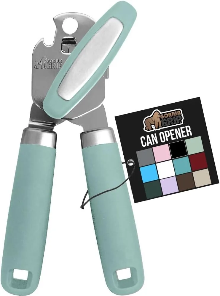 

Heavy Duty Stainless Steel Smooth Edge Manual Can Opener and Bottle Openers, Soft Comfortable Handle, Oversized Handheld Turn K