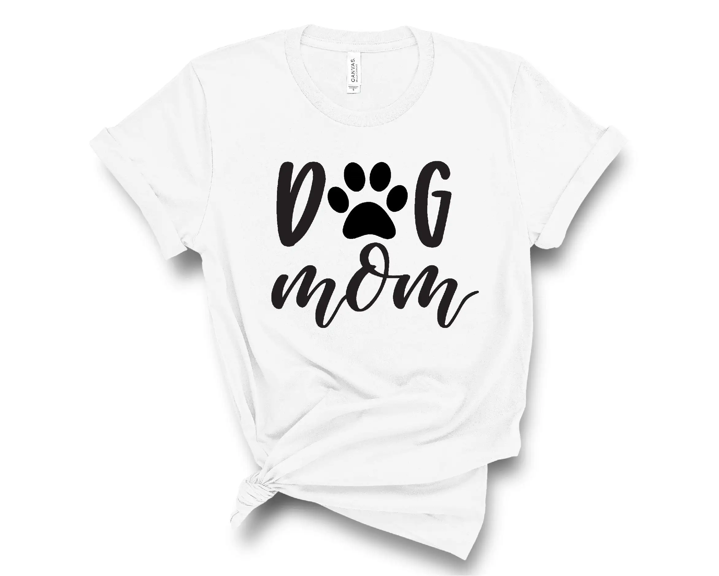 Dog Mom T Shirt Lover Mama Paw Print For Women Rescue