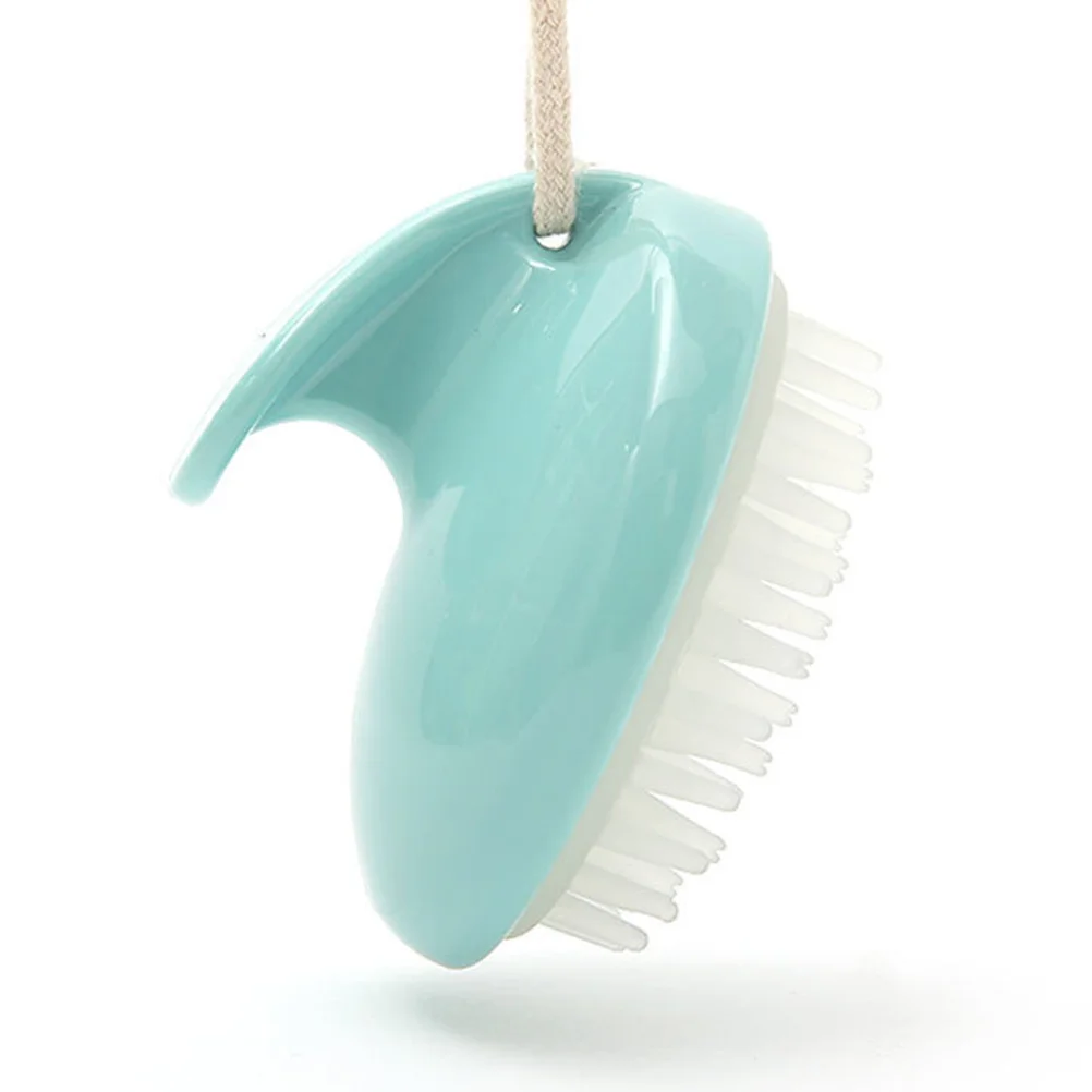 Brosse de massage Portable pour le cuir chevelu, pour le lavage des cheveux, shampoing pour nettoyer en profondeur, utiliser tous les Types de cheveux, épais, bouclés, fins, contrôle de la pellicule, sang