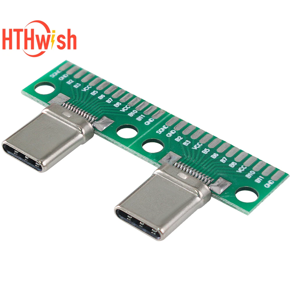 USB 3.1 Male Header Test Board Connector Module Type-C Adapter Plate PCB Board Male Head Convertor USB3.1 Transfer Test Board