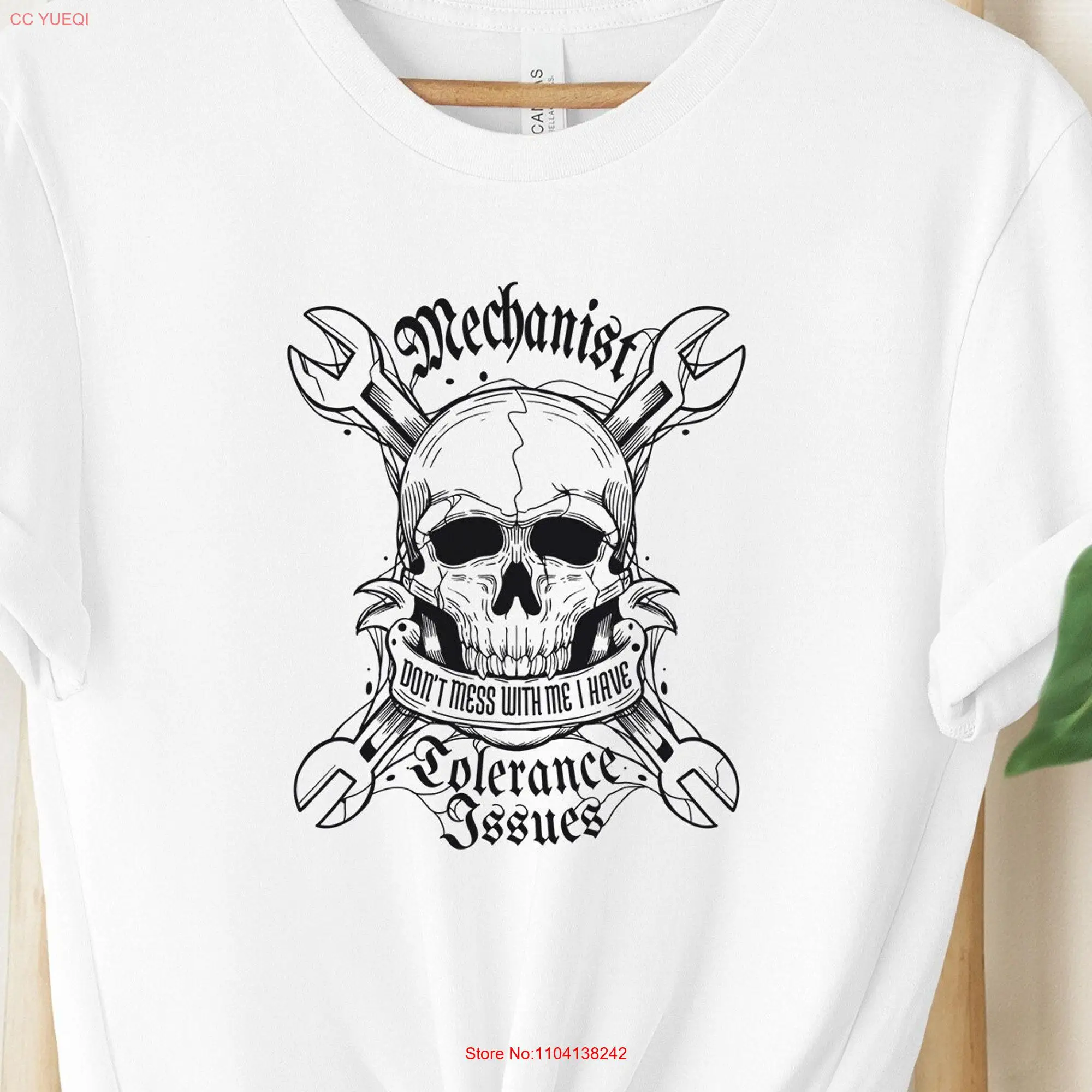 Mechanist Tolerance Issues T Shirt Mechanic Garage and Workshop Father's Day Automotive Repair Car long or short sleeves