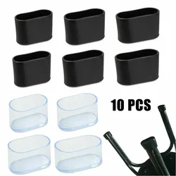 10 Pcs Rubber Chair Legs Cap Oval Covers Furniture Table Feets Floor Protector For Protecting Household Furniture